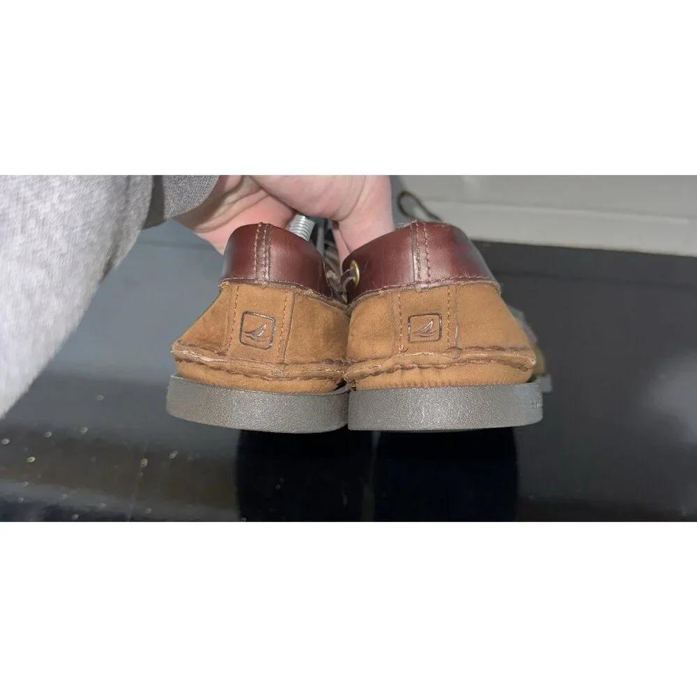 Sperry Top-Sider Authentic Original Mens Leather Casual Boat Shoes Size 13 Brown